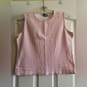 Pink & White floral Tank Top